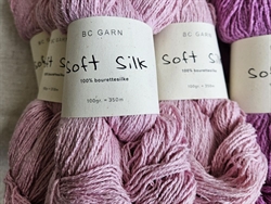 Soft silk fra BC garn 100 gr gl. rosa